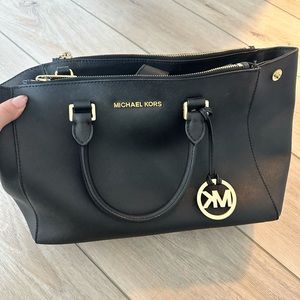 Michael Kors black handbag with satchel strap